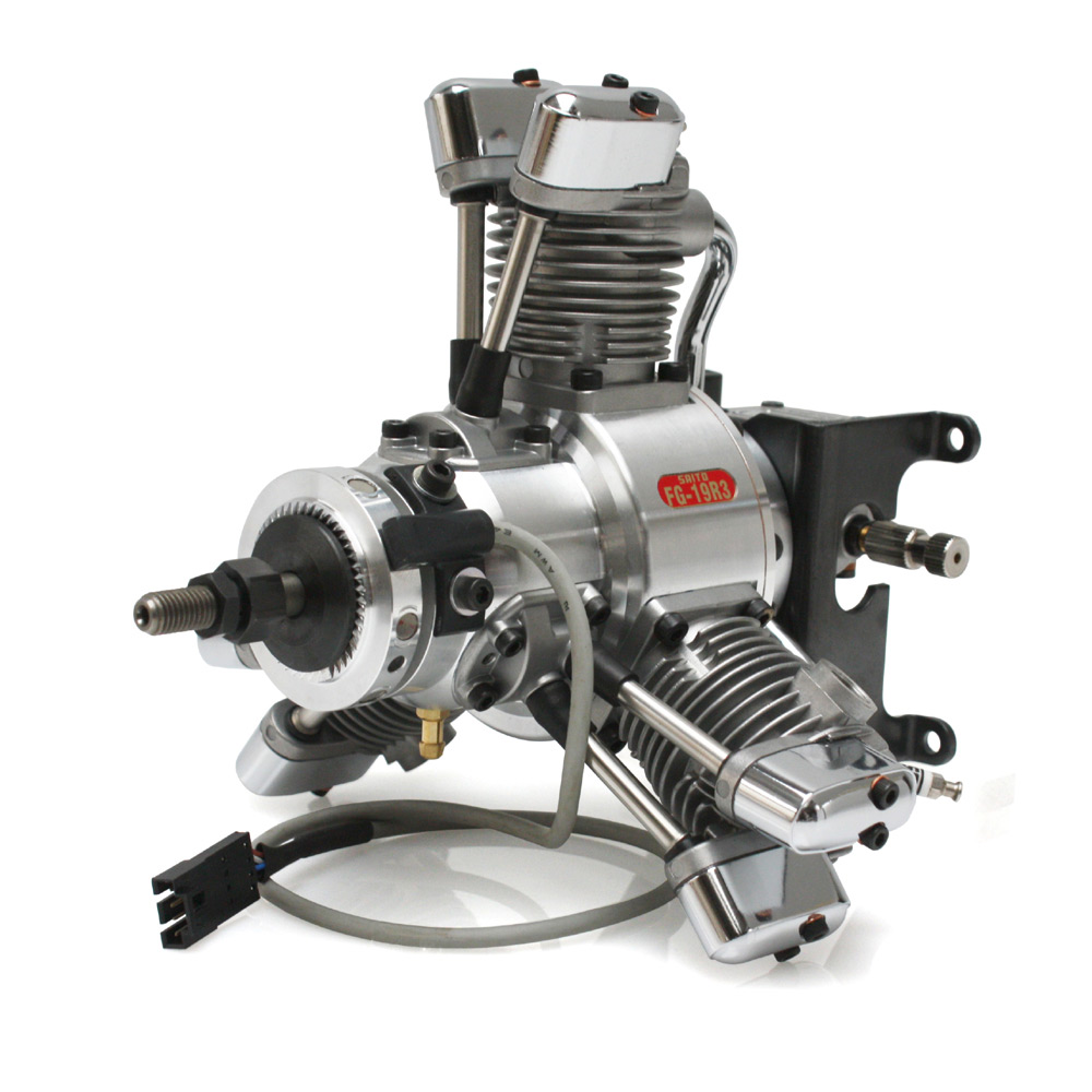 Saito FG-19R3 (19cc) Radial 4-Stroke Petrol Engine - Click Image to Close