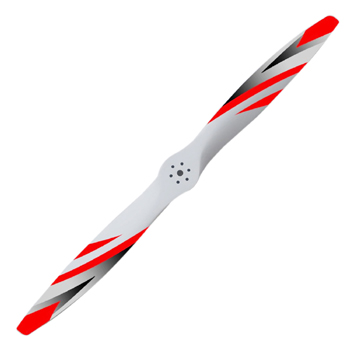 Wooden Painted Propeller (Red/Black/White)